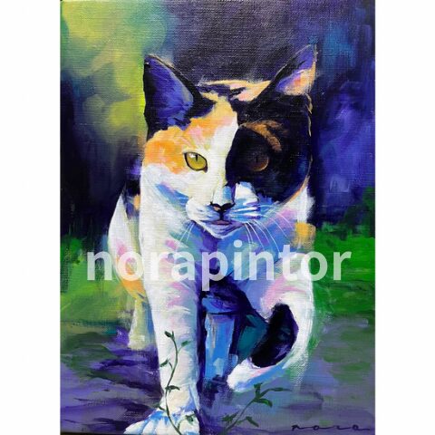 抽象的な猫の絵