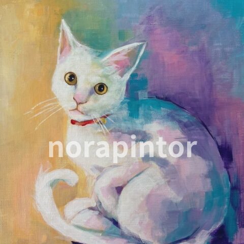 抽象的な猫の絵