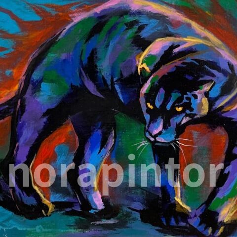 抽象的なヒョウの絵