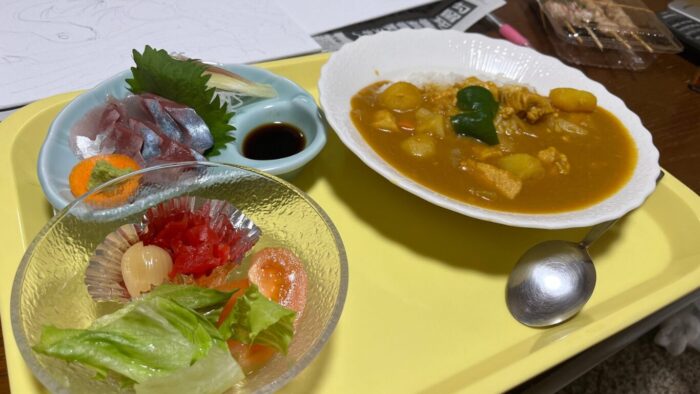 カレーをもらった写真