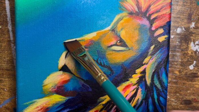 斜版筆を使った絵の画像