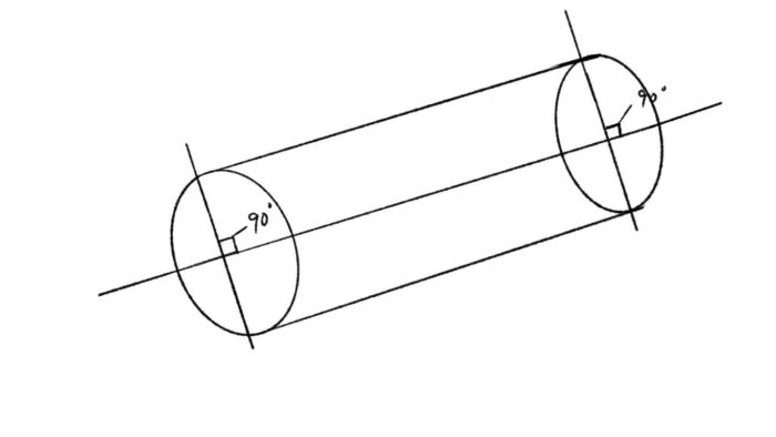 円柱の描き方説明画像