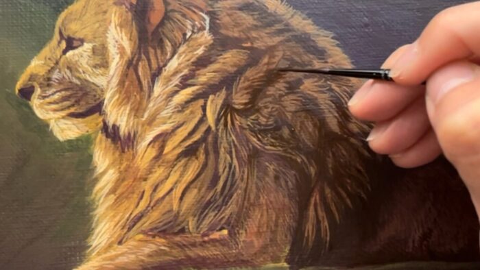 アクリル絵の具で描く画像