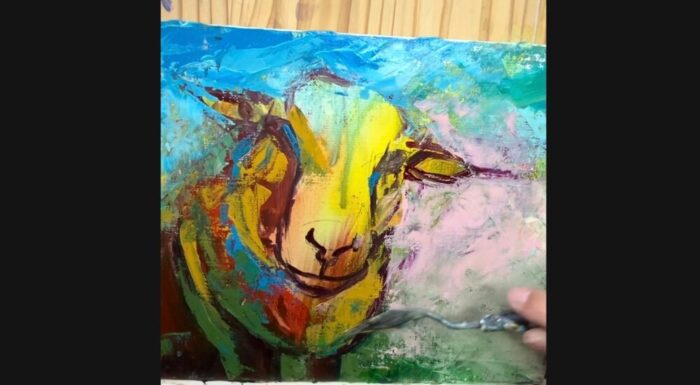 ひつじを塗る参考画像